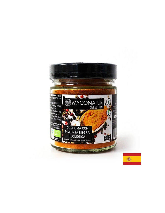Curcuma Con Pimienta Negra Ecologica - Био куркума на прах (корен) с черен пипер, 90 g Myconatur  Myconatur - Nutra Best Bulgaria