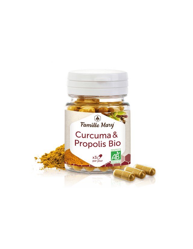 Curcuma & Propolis Bio/ Куркума + био прополис, 60 капсули Famille Mary  Famille Mary - Nutra Best Bulgaria