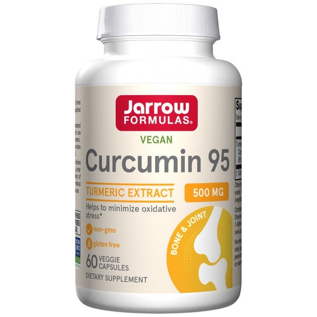 Curcumin 95 500 mg | 95% Curcuminoids Turmeric Extract - 60 капсули  Jarrow Formulas - Nutra Best Bulgaria