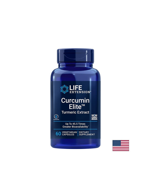 Имунна и сърдечна функция - Куркума екстракт Curcumin Elite ™, 500 mg х 60 капсули  Life Extension - Nutra Best Bulgaria