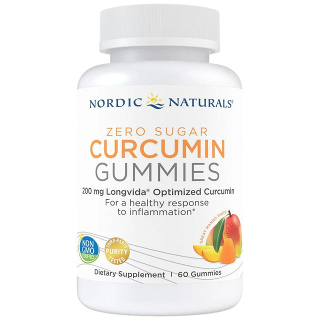 Curcumin Gummies 200 mg - 60 желирани бонбони  Nordic Naturals - Nutra Best Bulgaria