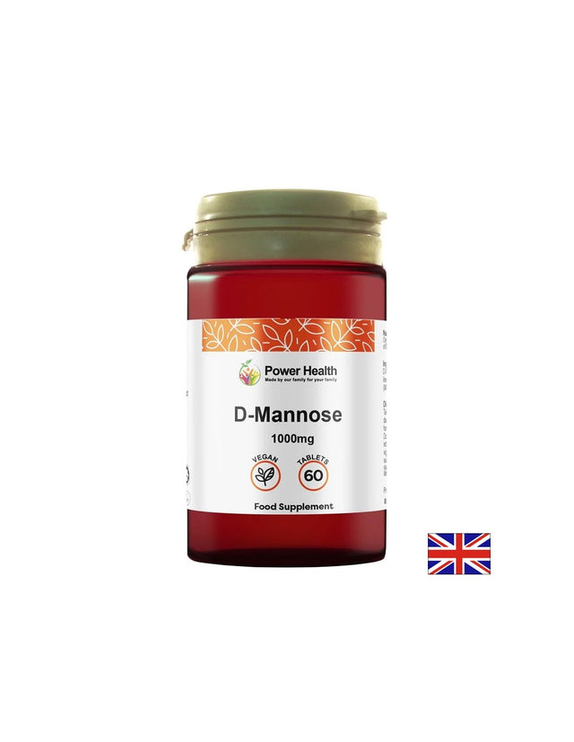 D-Маноза – При цистит и дискомфорт в пикочните пътища, 1000 mg, 60 таблетки  Power Health - Nutra Best Bulgaria
