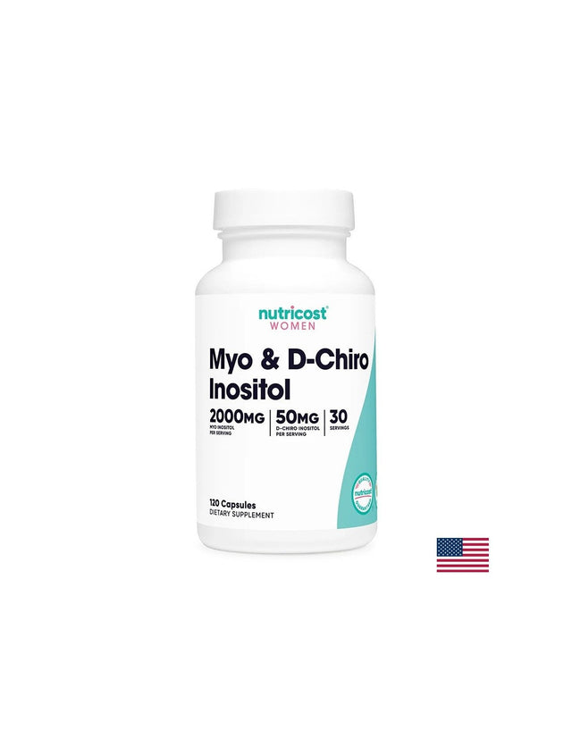 Хормонален баланс - Мио & D-хиро инозитол, 120 капсули  Nutricost - Nutra Best Bulgaria