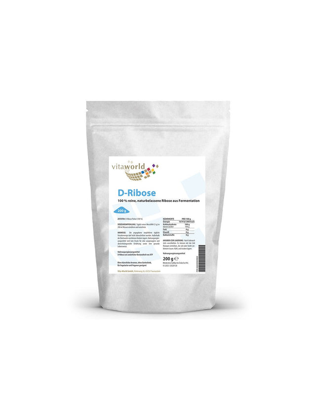 Енергия - D-рибоза, 200 g прах  Vita World - Nutra Best Bulgaria