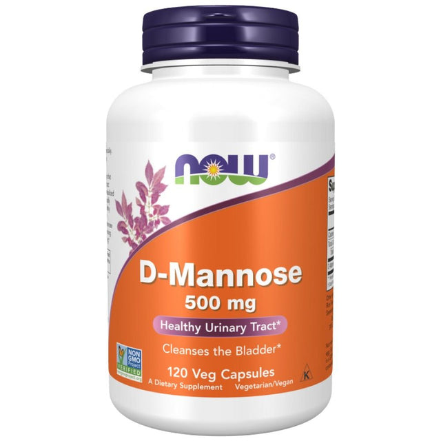 D-Mannose 500 mg - 120 капсули  NOW Foods - Nutra Best Bulgaria