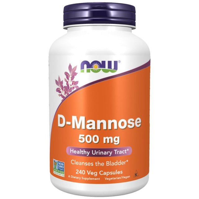 D-Mannose 500 mg - 240 капсули  NOW Foods - Nutra Best Bulgaria