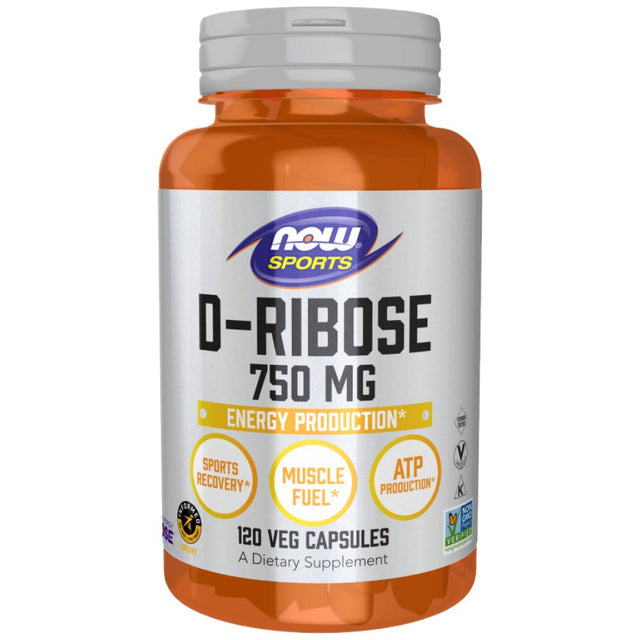 D-Ribose 750 mg - 120 капсули  NOW Foods - Nutra Best Bulgaria