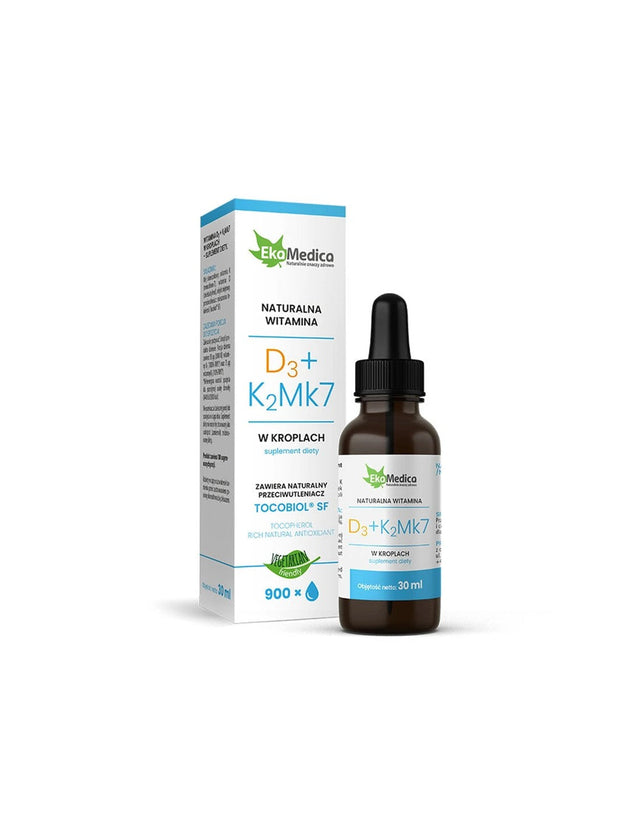Кости и зъби - Витамин D3 (10 μg/400 IU) и K2 (15 μg), 30 ml капки  Ekamedica - Nutra Best Bulgaria