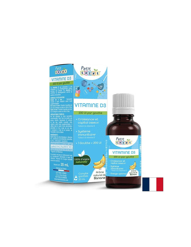 Витамин D3 5 µg – Кости и имунитет за деца, 20 ml капки  Les Trois Chenes - Nutra Best Bulgaria