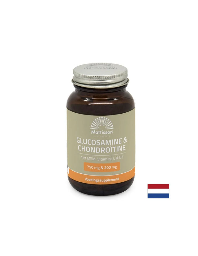 Кости и стави - Глюкозамин, Хондроитин, МСМ + витамини С, D3, 60 таблетки Mattisson Healthstyle - Nutra Best
