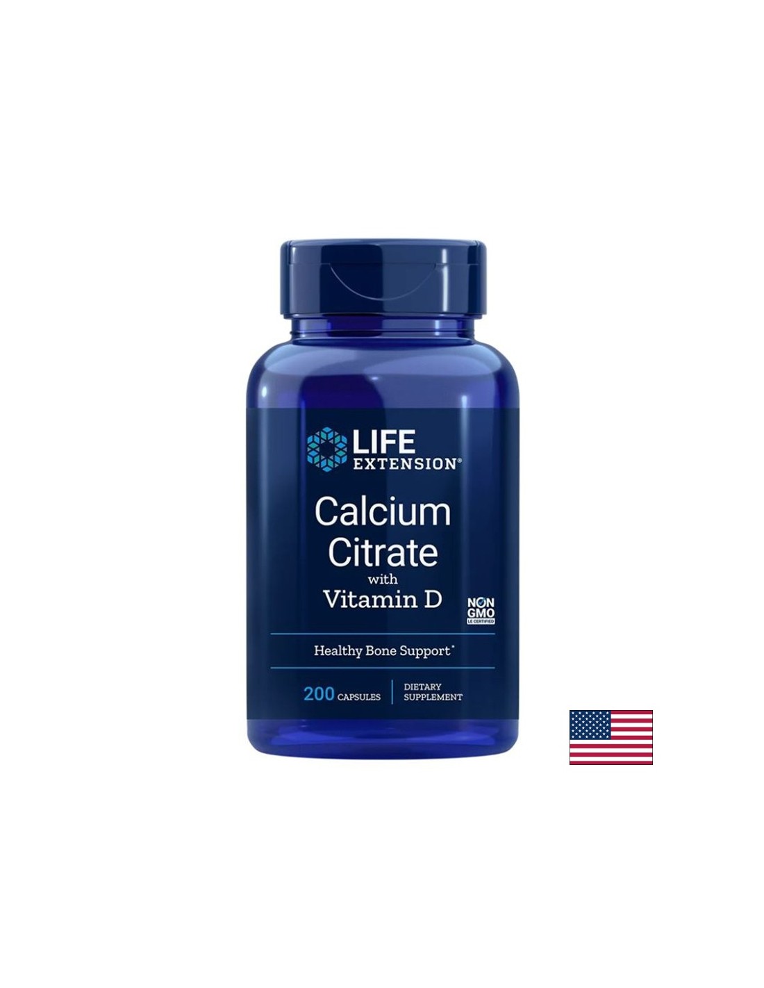 Калций (цитрат) + Витамин D3 - Calcium Citrate with Vitamin D3, 200 ка ...