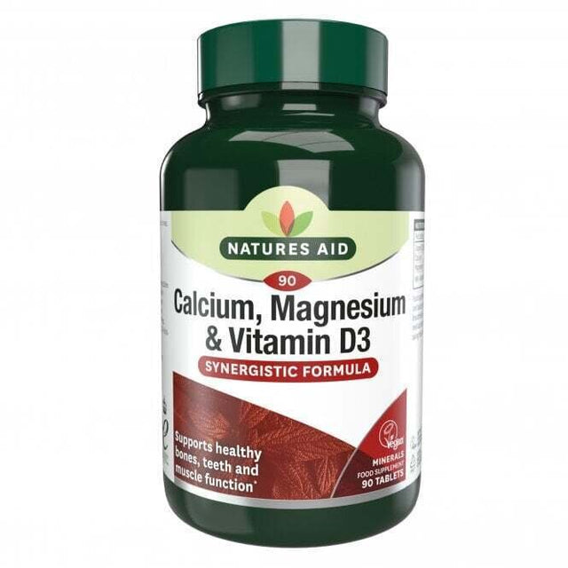 Калций, Магнезий и Витамин D3 (Calcium, Magnesium + Vitamin D3) 90 таблетки NaturesAid  Natures Aid - Nutra Best Bulgaria