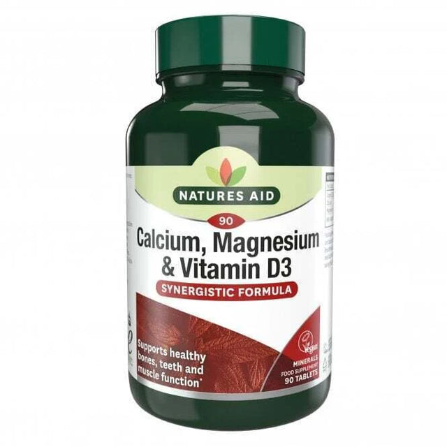 Калций, Магнезий и Витамин D3 (Calcium, Magnesium + Vitamin D3) 90 таблетки NaturesAid - Nutra Best