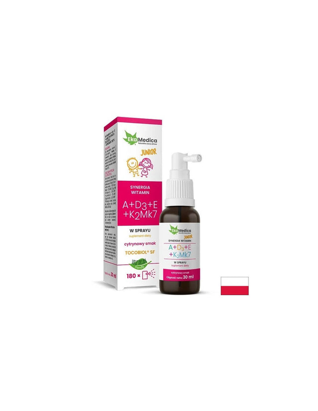 Грижа за костите - Витамини А + D3 + E + K2, 30 ml, орален спрей, 180 дози  Ekamedica - Nutra Best Bulgaria