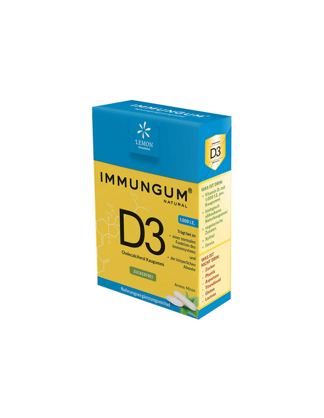 Дъвки с витамин D3 с аромат на мента - Immungum, 20 броя Lemon Pharma  Lemon Pharma - Nutra Best Bulgaria