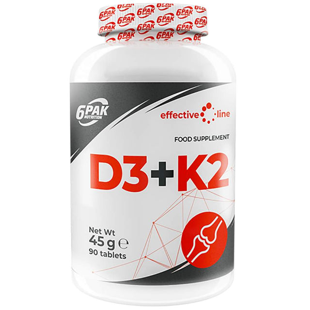 D3 + K2 [90 Таблетки, 90 Дози]  6PAK Nutrition - Nutra Best Bulgaria