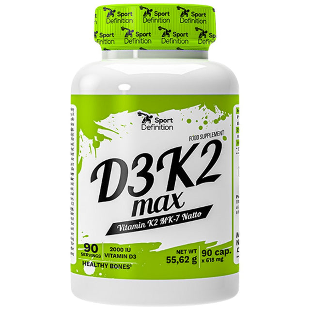 D3 + K2 MAX 90 капсули  Sport Definition - Nutra Best Bulgaria