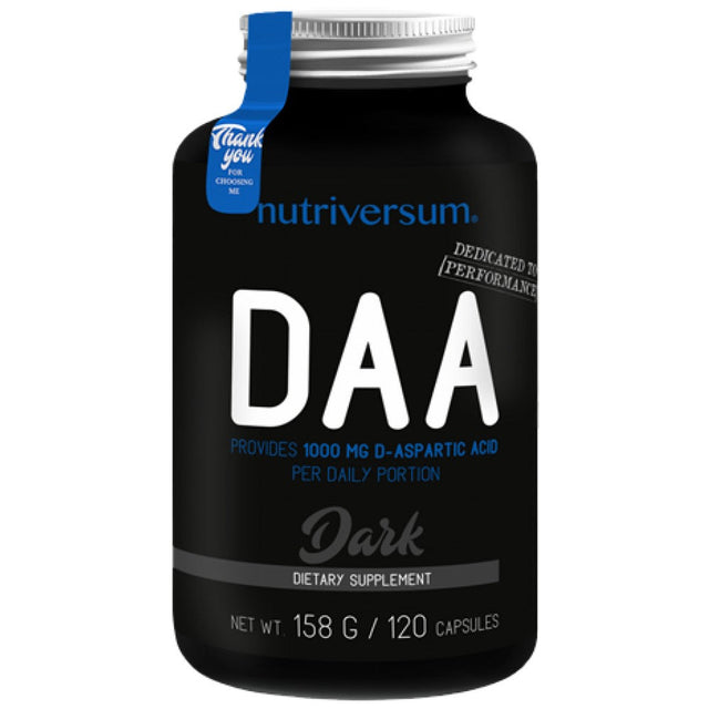 DAA Dark | D-Aspartic Acid 1000 mg - 60 капсули  Nutriversum - Nutra Best Bulgaria