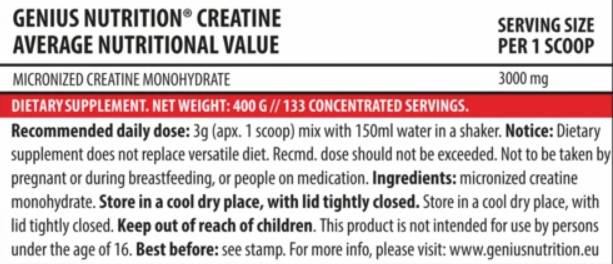 Creatine Monohydrate - 400 грама - Nutra Best