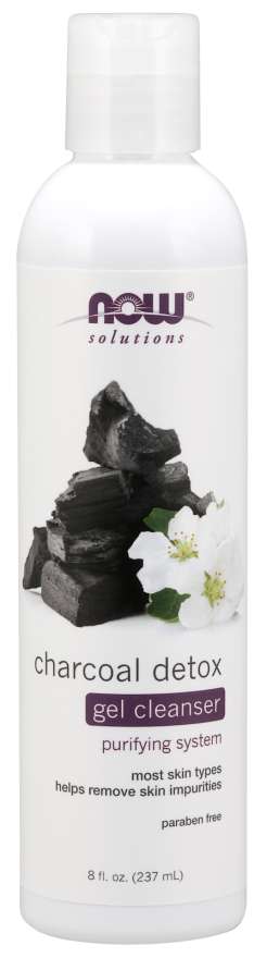 Почистващ гел за детоксикация с въглен - DETOX CLEANSER CHARCOAL - 237 ml  NOW Foods - Nutra Best Bulgaria