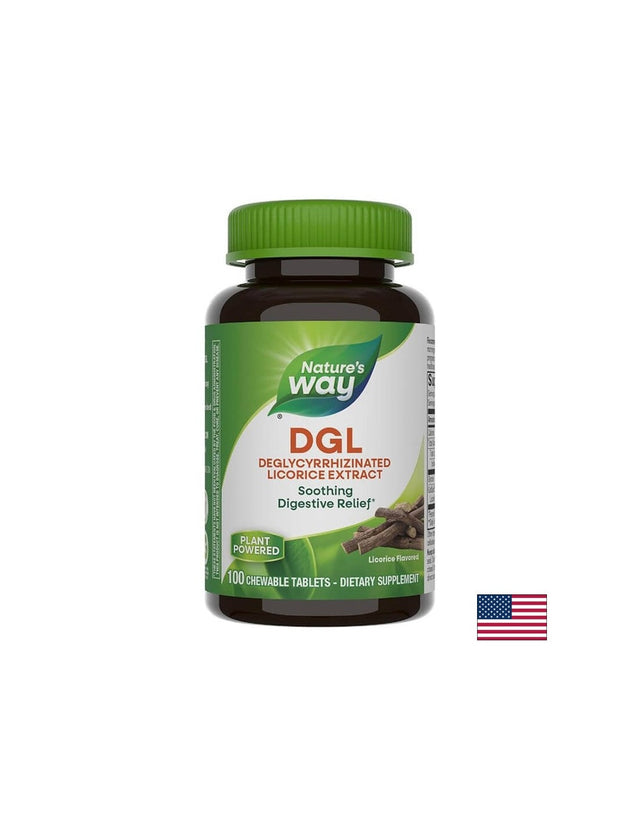 DGL - 100 Дъвчащи таблетки  Nature’s Way - Nutra Best Bulgaria