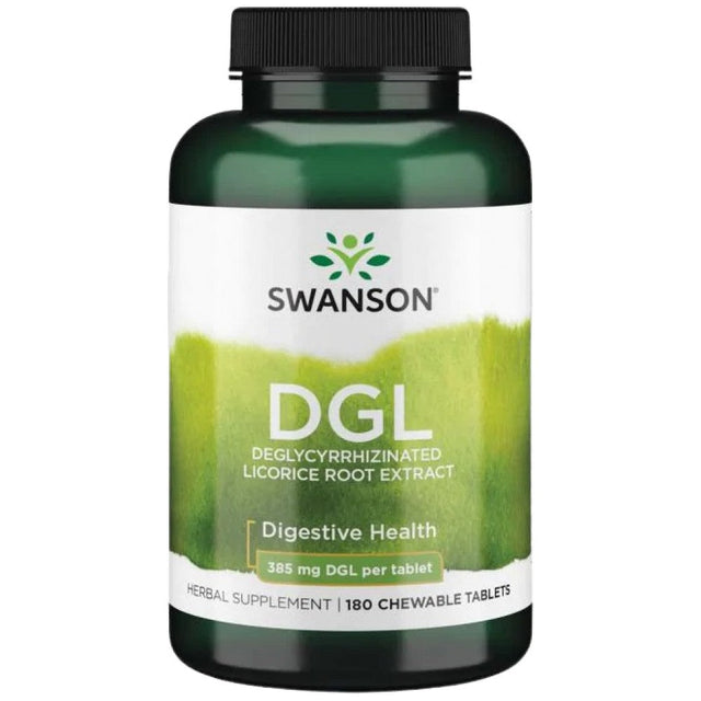 DGL 385 mg 180 Дъвчащи таблетки  Swanson - Nutra Best Bulgaria