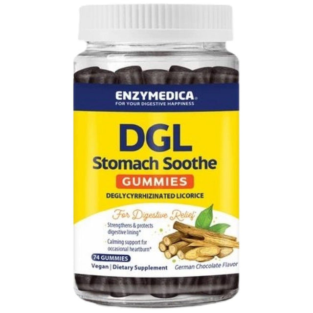 DGL Stomach Soothe Gummies - 74 желирани бонбони  Enzymedica - Nutra Best Bulgaria