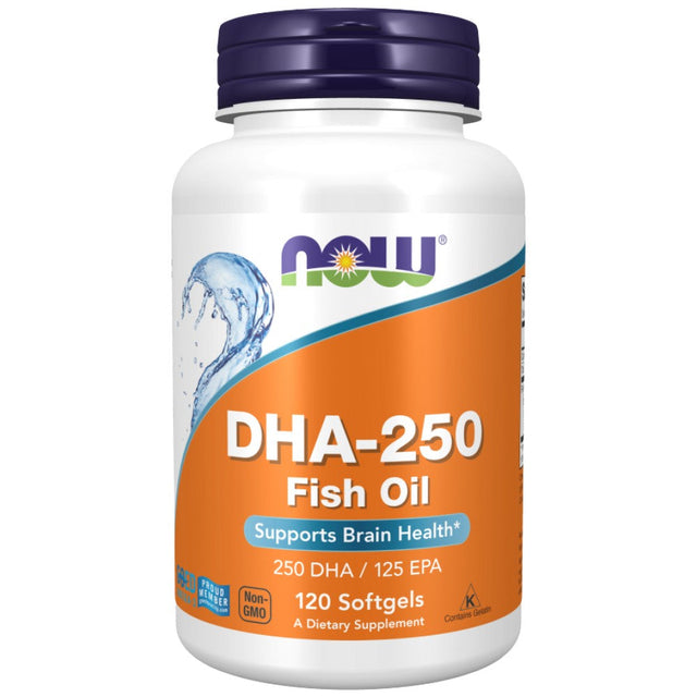 DHA - 250 - 120 Гел капсули  NOW Foods - Nutra Best Bulgaria