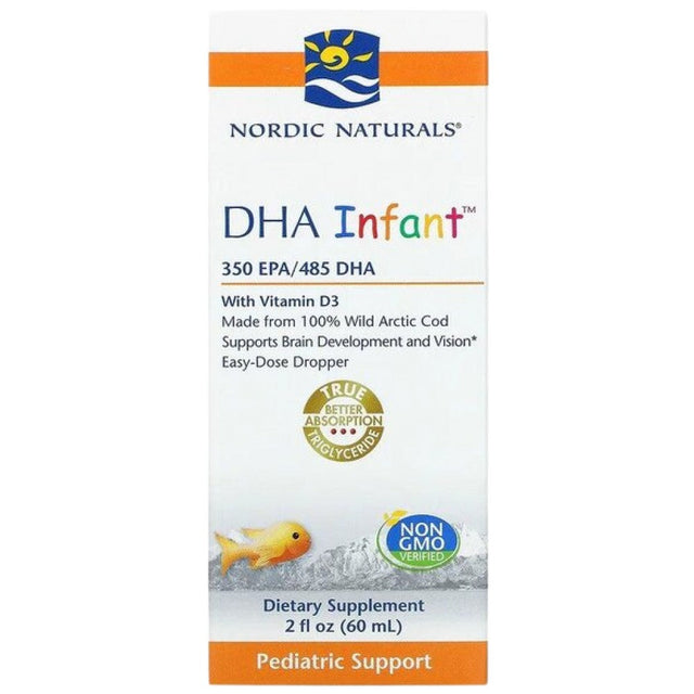DHA Infant | 350 mg EPA / 485 mg DHA - 60 мл  Nordic Naturals - Nutra Best Bulgaria