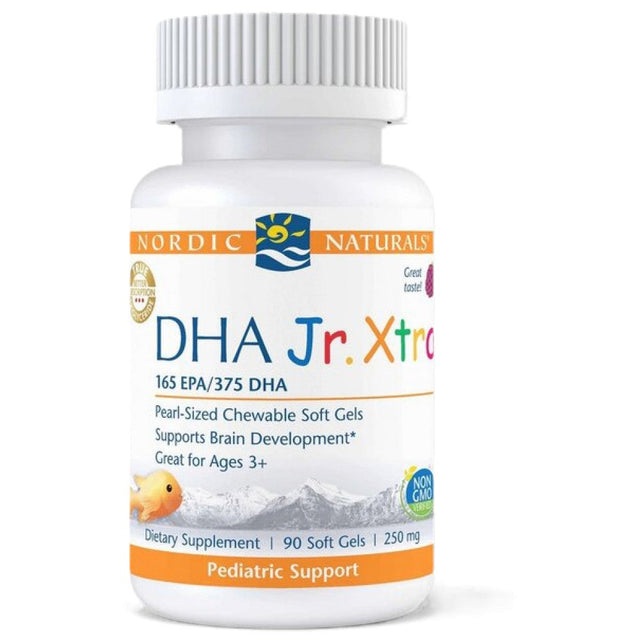 DHA Junior Xtra | 165 mg EPA & 375 mg DHA - 90 Гел капсули  Nordic Naturals - Nutra Best Bulgaria