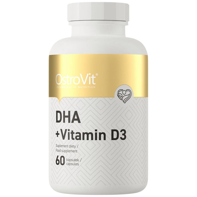 DHA + Vitamin D3 | 300 mg DHA from Fish Oil 60 Гел капсули  OstroVit - Nutra Best Bulgaria