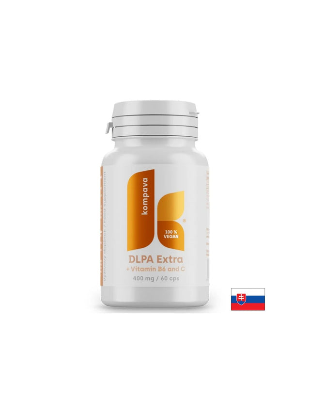DL-фенилаланин 425 mg + Витамин B6 и Витамин C – Енергия, тонус и нервна система, 60 капсули  Kompava - Nutra Best Bulgaria