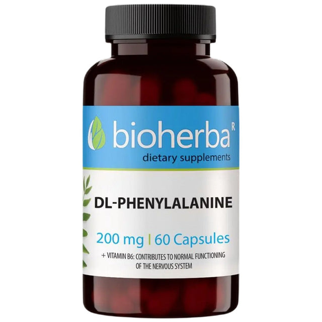 DL-Phenylalanine 200 mg - 60 капсули  Bioherba - Nutra Best Bulgaria