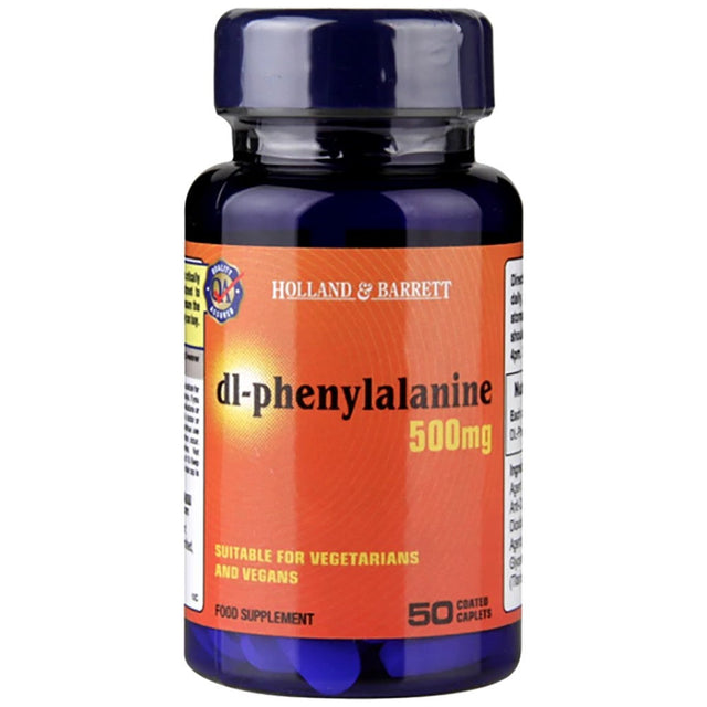 DL-Phenylalanine / DLPA 500 mg - 50 каплети  Holland and Barrett - Nutra Best Bulgaria