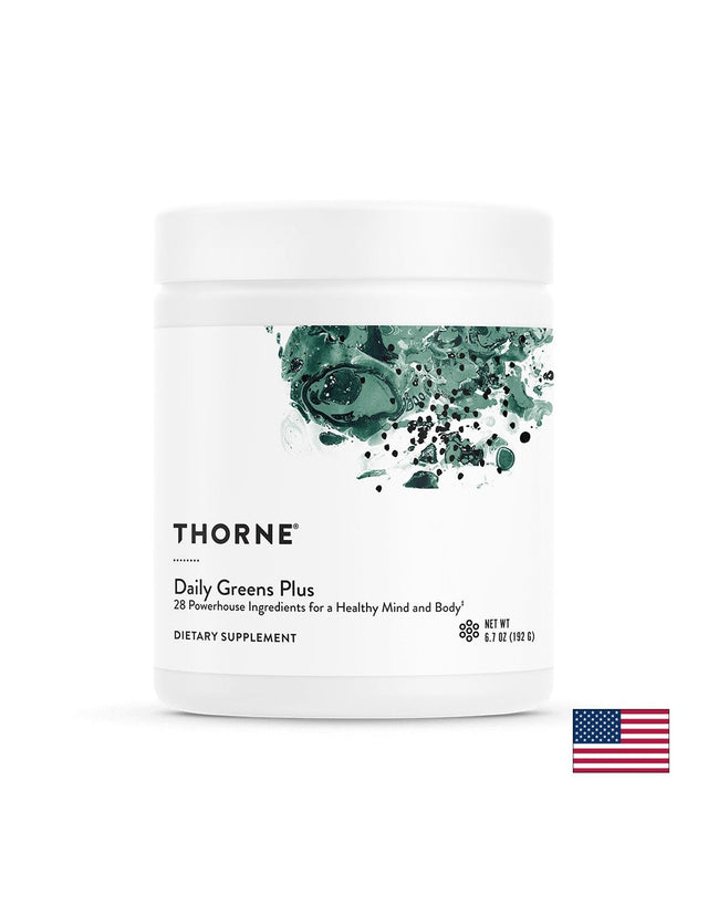 Daily Green Plus - 8 съставки за физическа и психическа издръжливост, 192 g прах  Thorne - Nutra Best Bulgaria