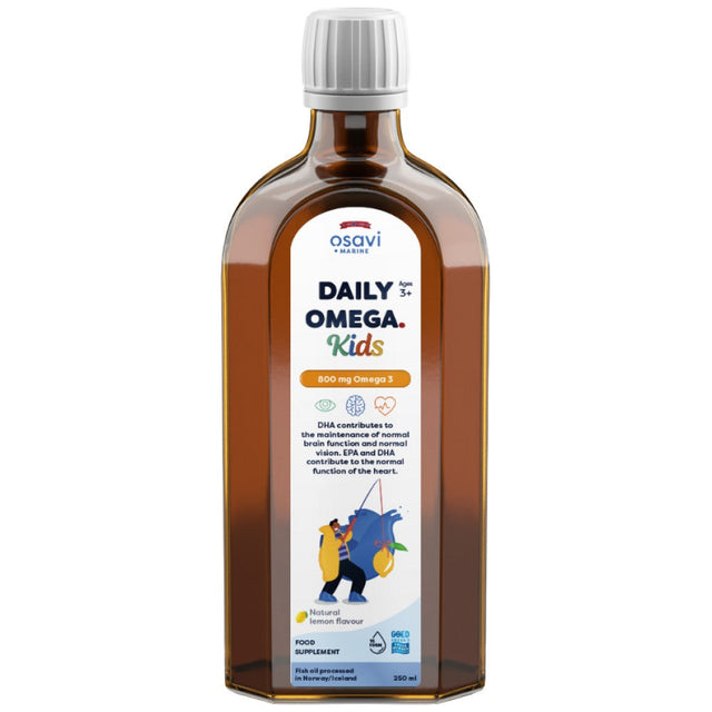 Daily Omega Kids Liquid | Nаtural Lemon Flavored - 250 мл  Osavi - Nutra Best Bulgaria
