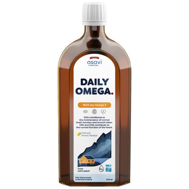 Daily Omega Liquid | Natural Lemon Flavored - 500 мл  Osavi - Nutra Best Bulgaria