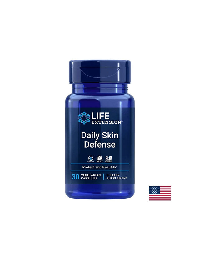 Daily Skin Defense / За млада и сияйна кожа, 30 капсули  Life Extension - Nutra Best Bulgaria