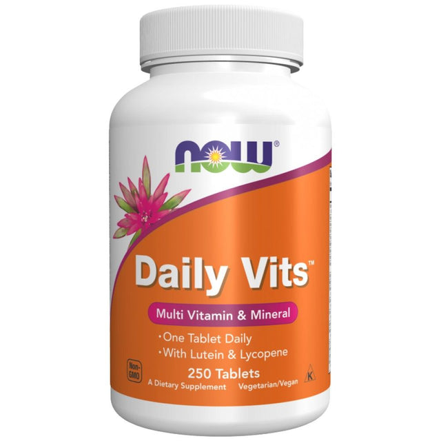 Daily Vits Multi - 250 Таблетки  NOW Foods - Nutra Best Bulgaria
