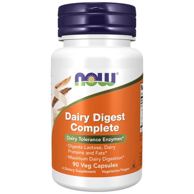 Dairy Digest Complete - 90 капсули  NOW Foods - Nutra Best Bulgaria