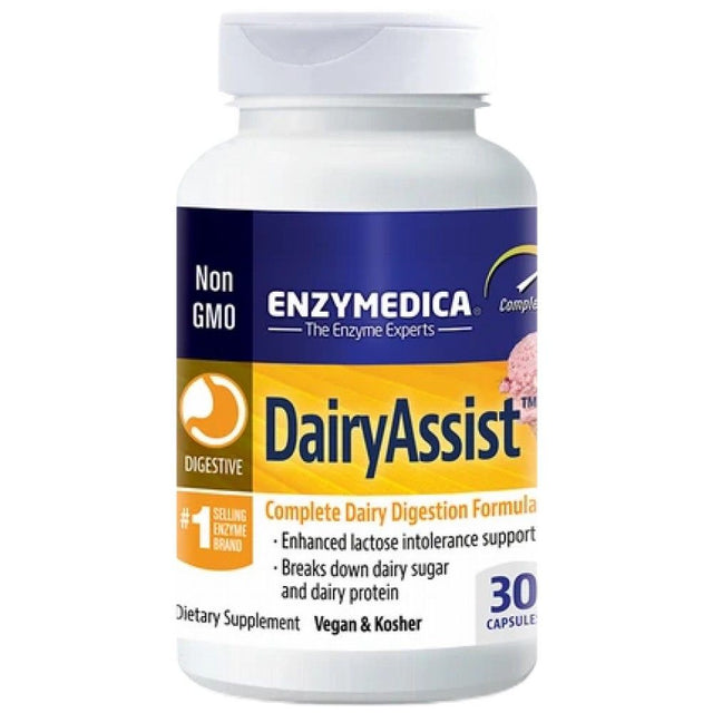 DairyAssist - 30 капсули  Enzymedica - Nutra Best Bulgaria