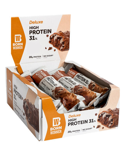 Deluxe Protein Bar Box / 12 x 55 g / Cookies & Cream  Born Winner - Nutra Best Bulgaria