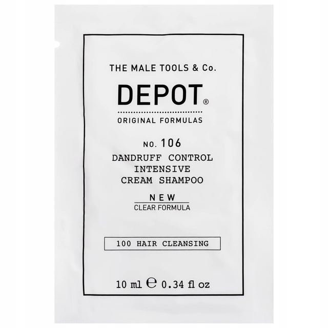 Depot, 100 Hair Cleansing No. 106 Clear Formula, Pro-Vitamin B5, Hair Shampoo, Anti-Dandruff, 10 ml  Depot - Nutra Best Bulgaria