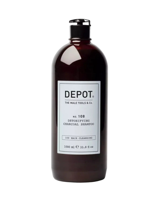 Depot, 100 Hair Cleansing No. 108, Charcoal, Hair Shampoo, Detoxifying, 1000 ml  Depot - Nutra Best Bulgaria