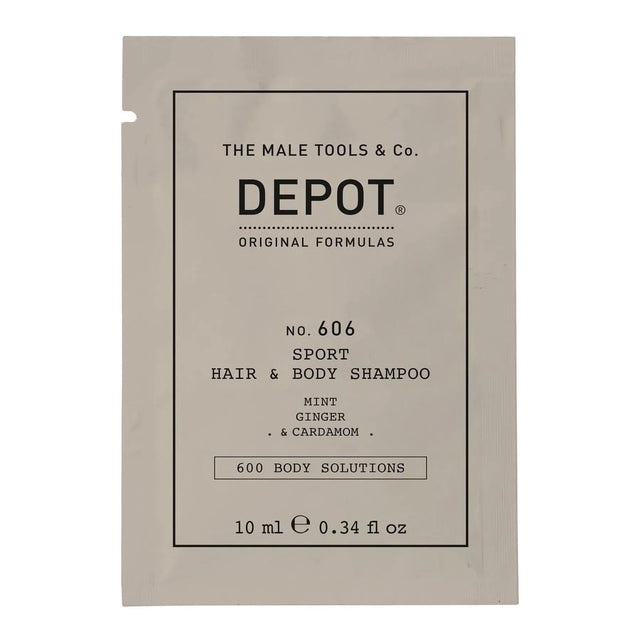 Depot, 600 Body Solutions  No. 606, Shower Gel & Shampoo 2-In-1, Botanical Complex, 10 ml  Depot - Nutra Best Bulgaria