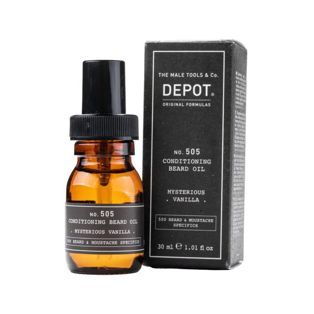 Depot - No. 505 Conditioning Beard Oil Mysterious Vanilla - Olejový balzám na vousy - 30ml  Depot - Nutra Best Bulgaria