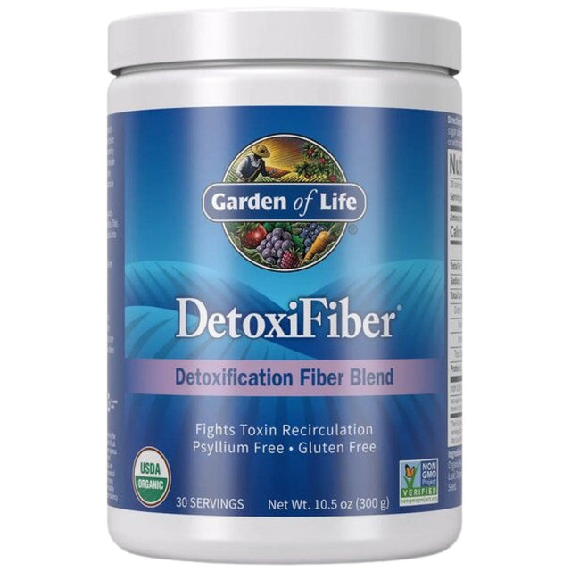 DetoxiFiber | Detoxification Fiber Blend - 300 грама  Garden Of Life - Nutra Best Bulgaria