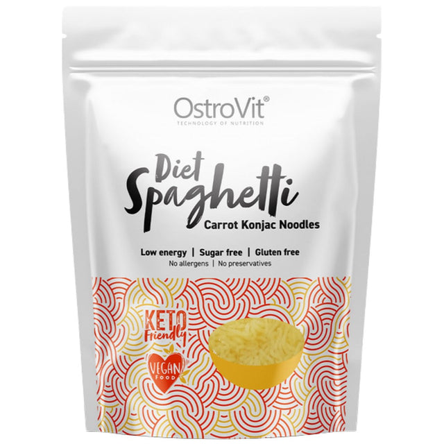 Diet Spaghetti + Carrot / Keto-Friendly Low-Calorie Konjac Noodles 400 грама  OstroVit - Nutra Best Bulgaria
