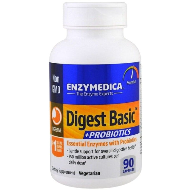 Digest Basic + Probiotics - 90 капсули  Enzymedica - Nutra Best Bulgaria