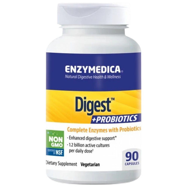 Digest + Probiotics - 90 капсули  Enzymedica - Nutra Best Bulgaria